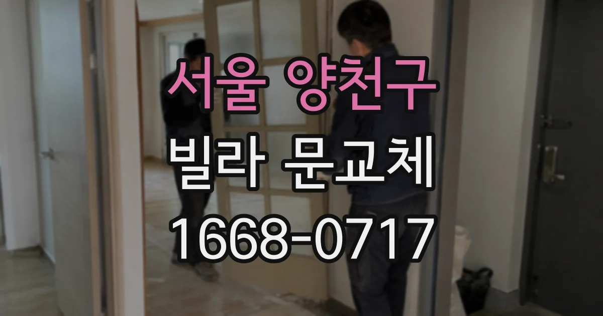 서울 양천구 빌라 문교체