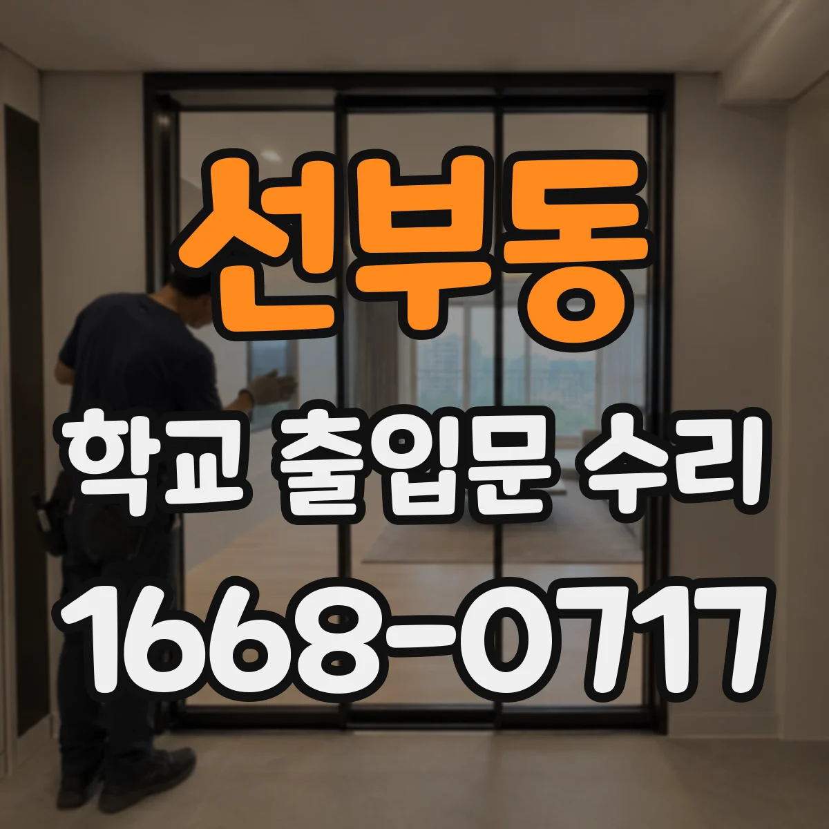 선부동 학교 출입문 수리