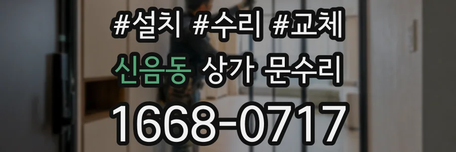 신음동 상가 문수리