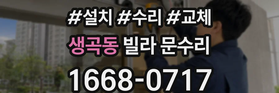 생곡동 빌라 문수리