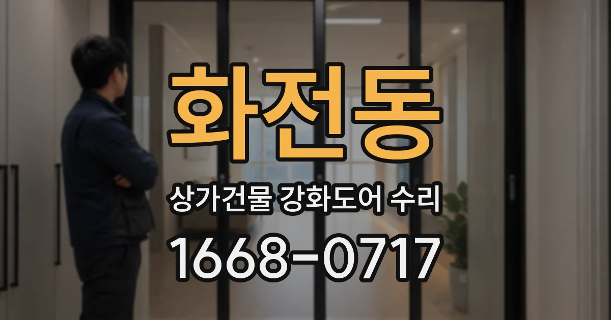 화전동 상가건물 강화도어 수리