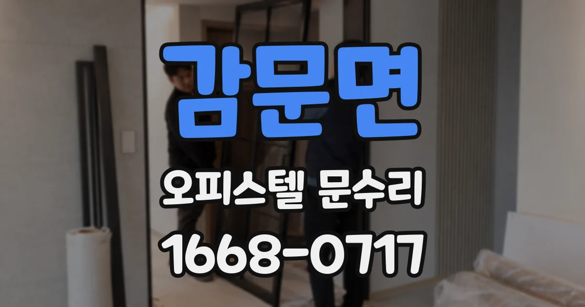 감문면 오피스텔 문수리