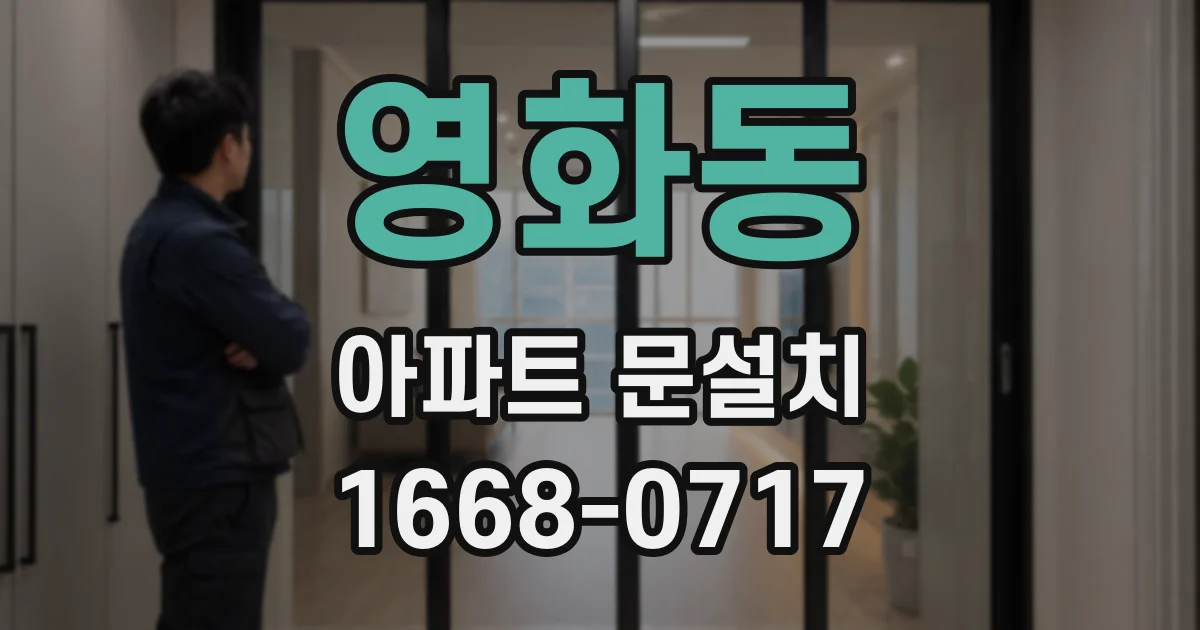 영화동 아파트 문설치