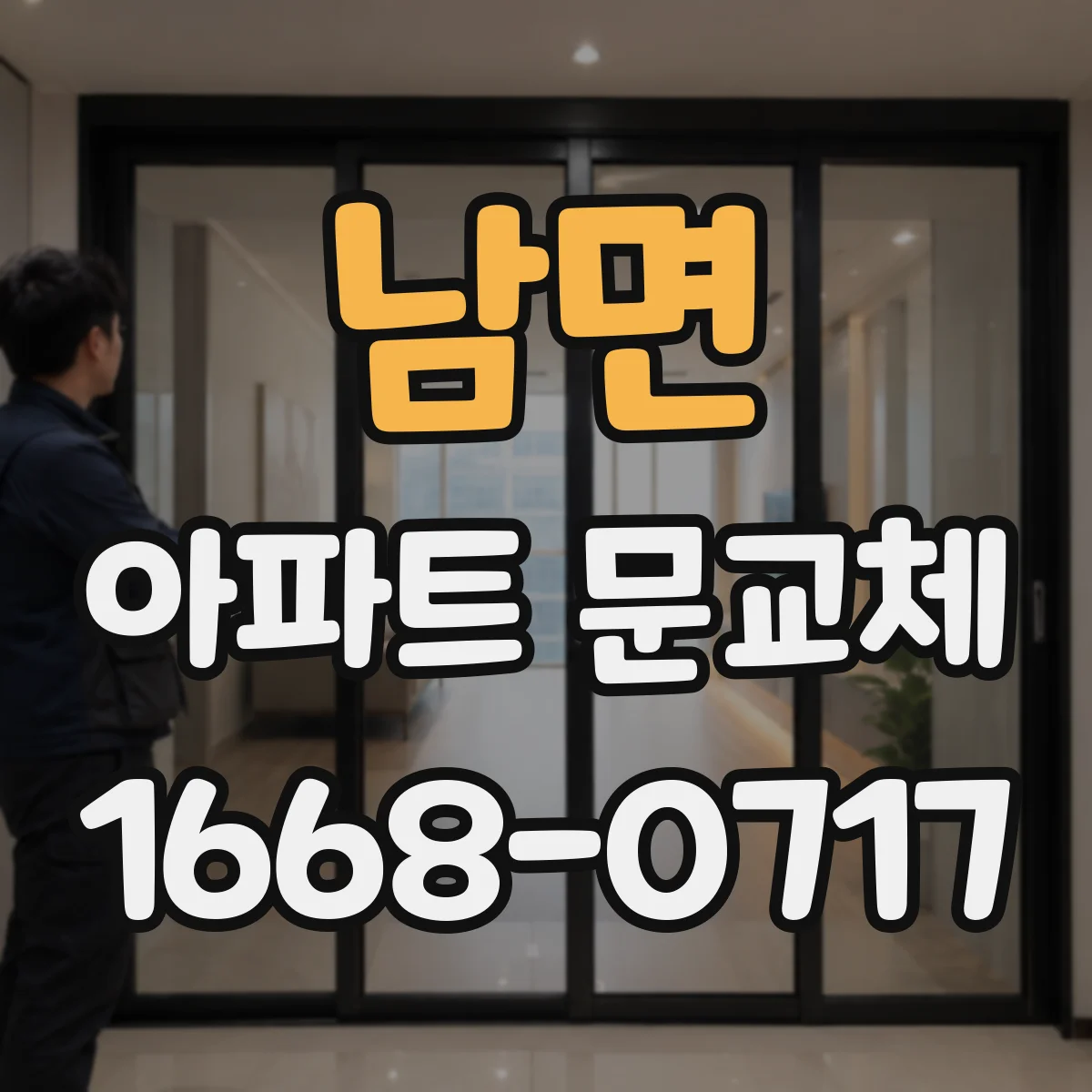 남면 아파트 문교체