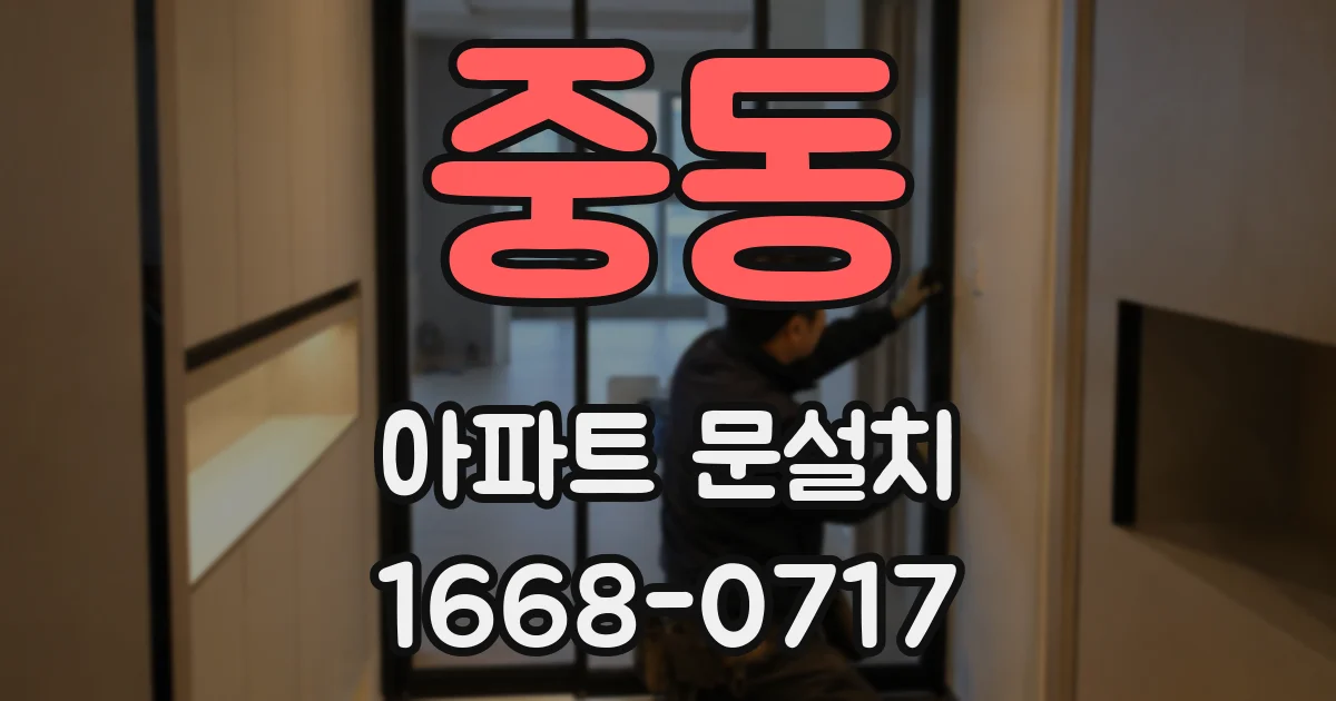 중동 아파트 문설치