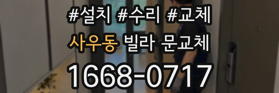 사우동 빌라 문교체