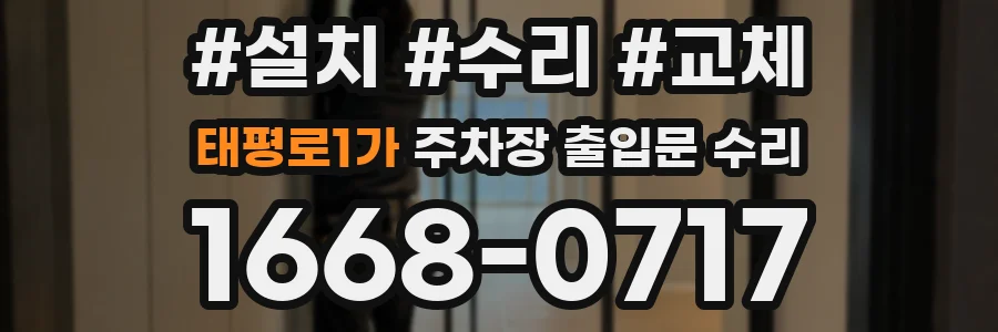 태평로1가 주차장 출입문 수리