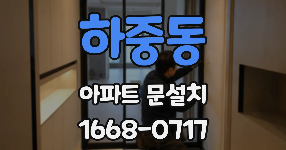 하중동 아파트 문설치