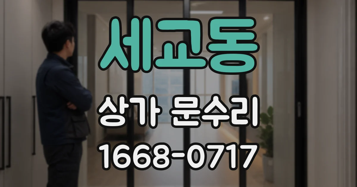 세교동 상가 문수리
