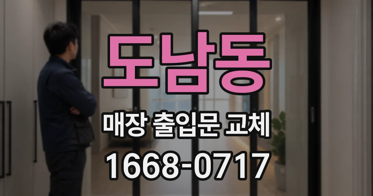 도남동 매장 출입문 교체