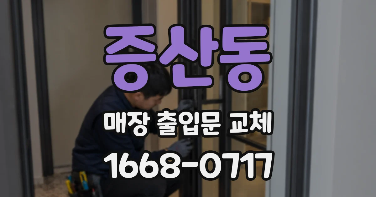 증산동 매장 출입문 교체