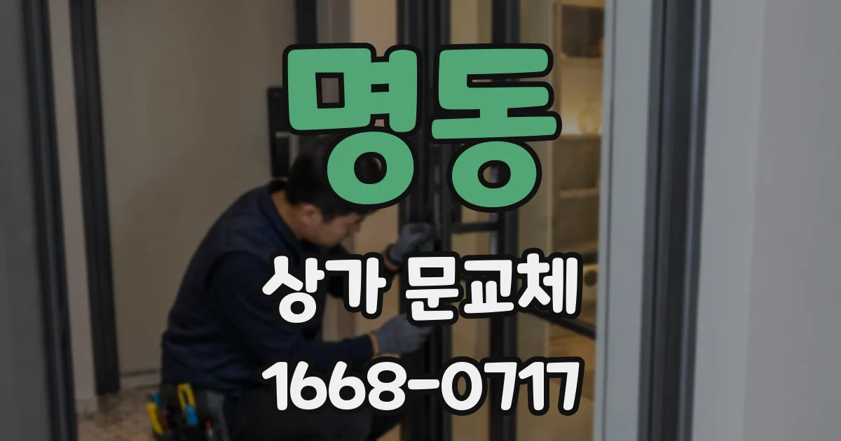 명동 상가 문교체