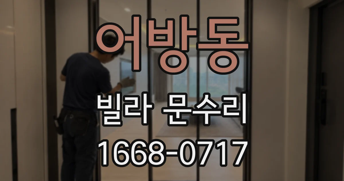 어방동 빌라 문수리