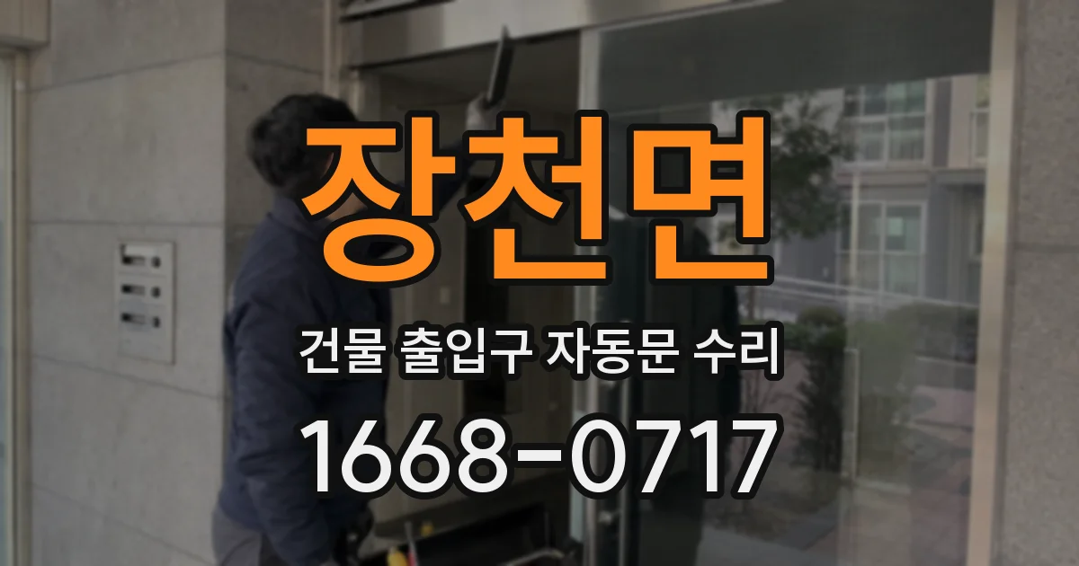 장천면 건물 출입구 자동문 수리