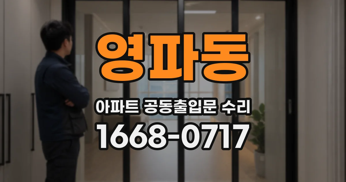 영파동 아파트 공동출입문 수리