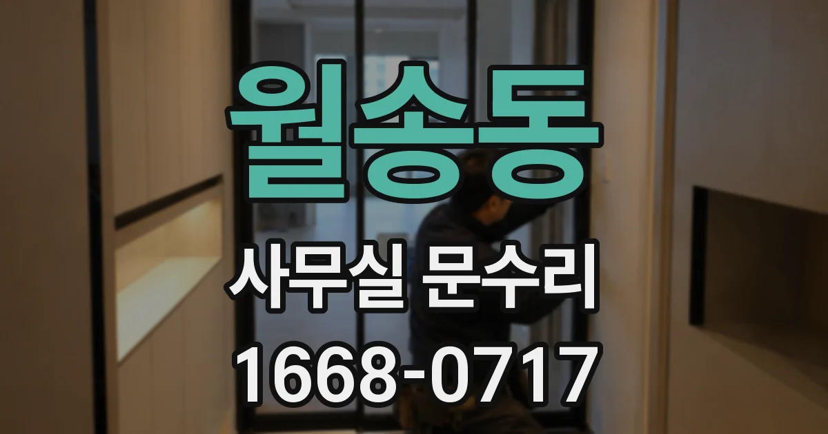 월송동 사무실 문수리