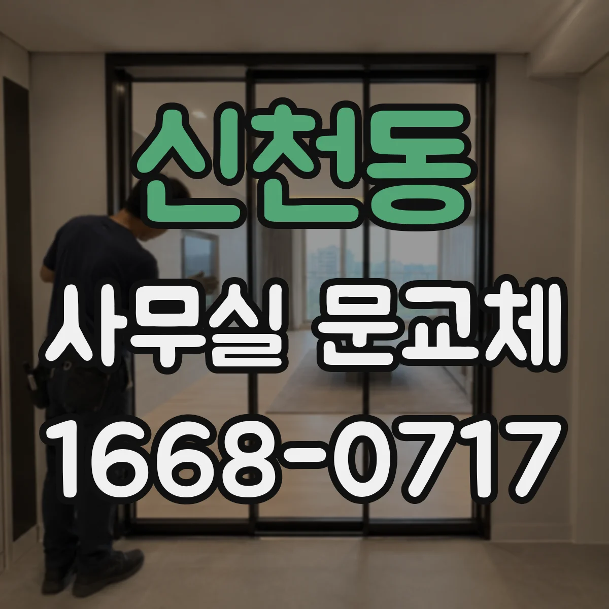 신천동 사무실 문교체