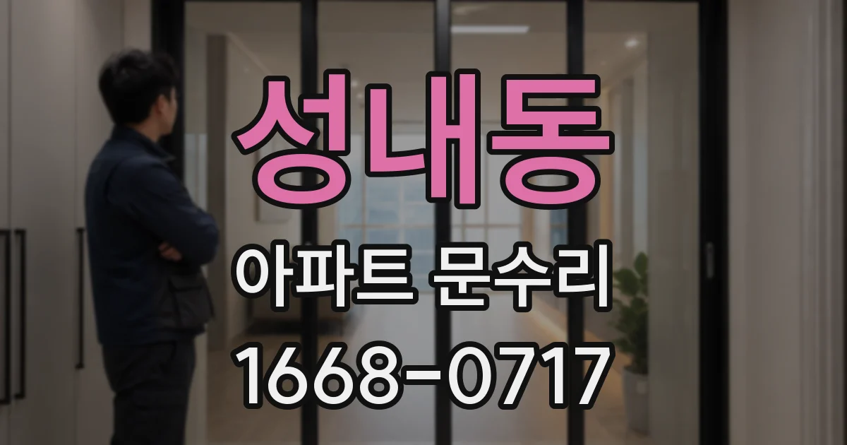 성내동 아파트 문수리