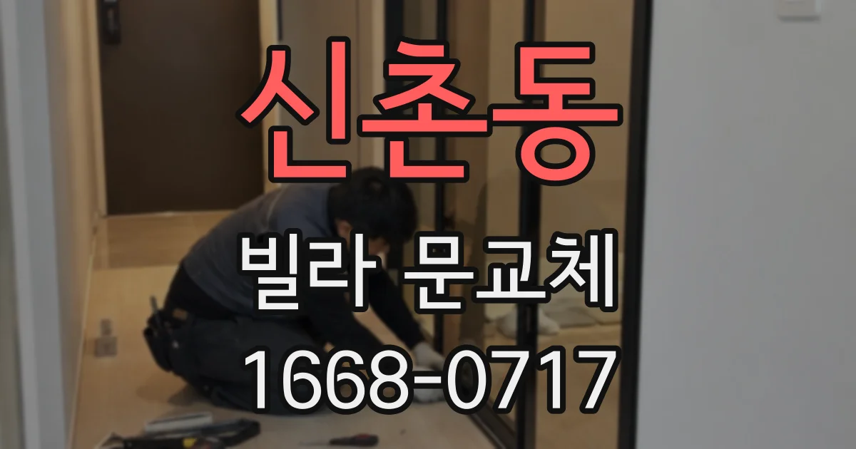 신촌동 빌라 문교체