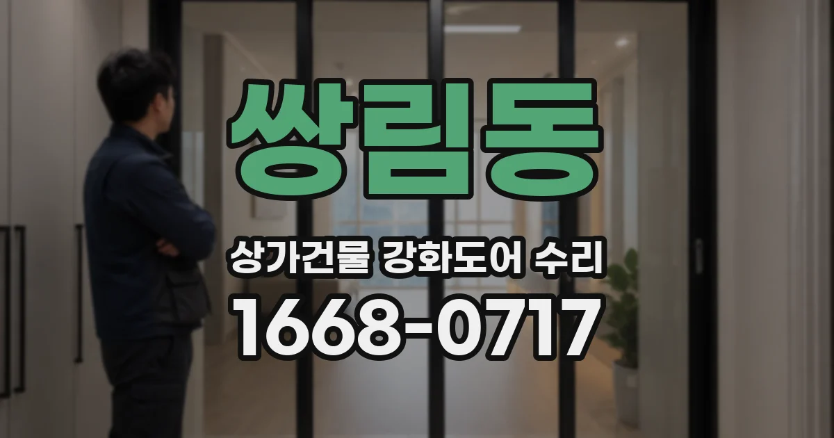 쌍림동 상가건물 강화도어 수리