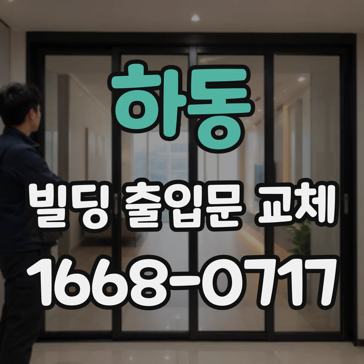 하동 빌딩 출입문 교체
