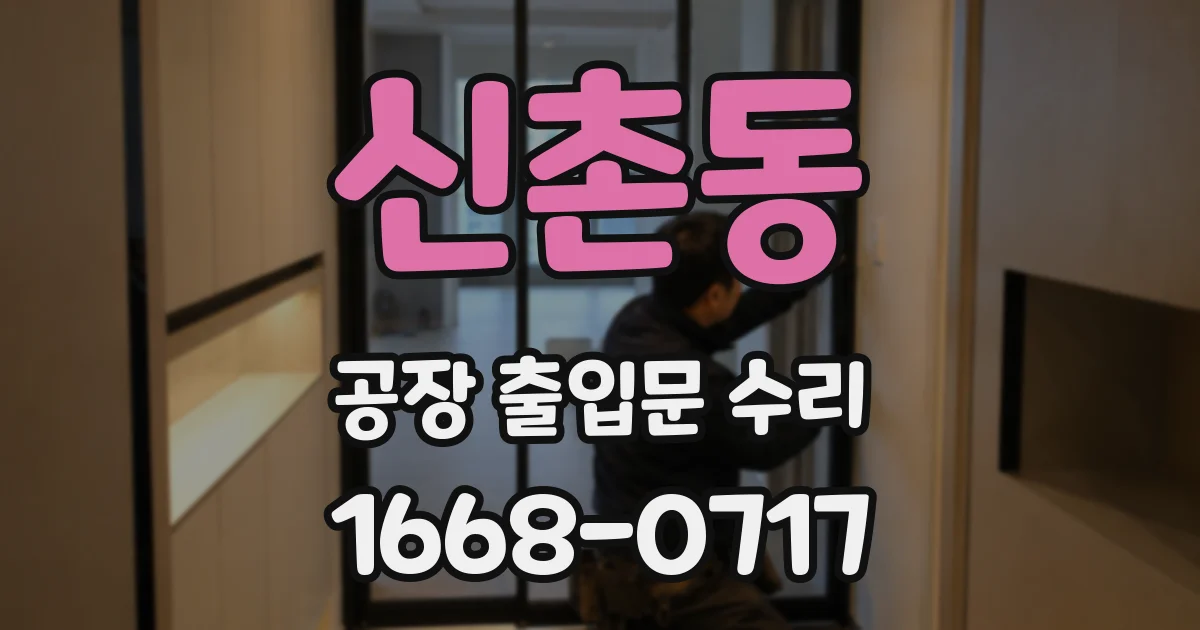 신촌동 공장 출입문 수리