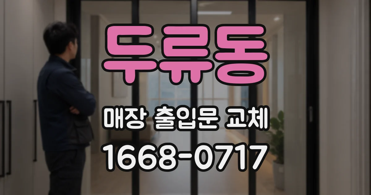 두류동 매장 출입문 교체