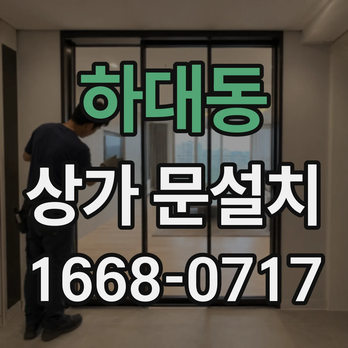 하대동 상가 문설치