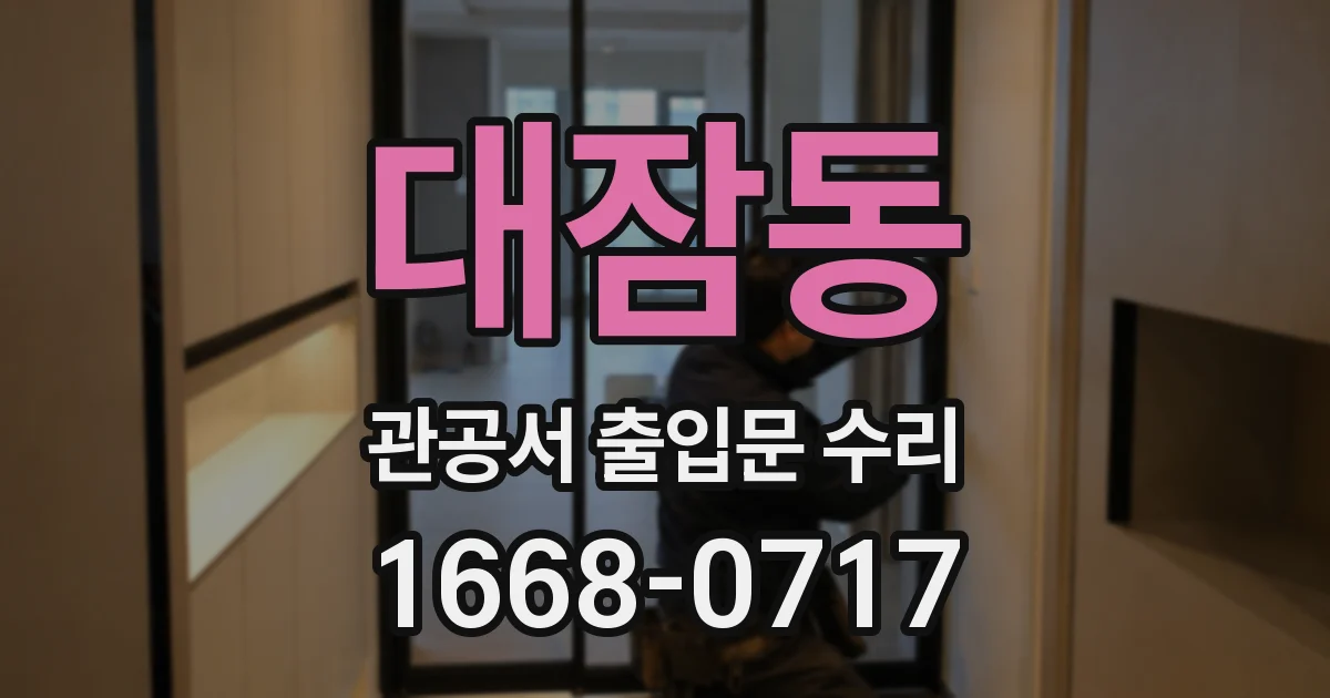 대잠동 관공서 출입문 수리