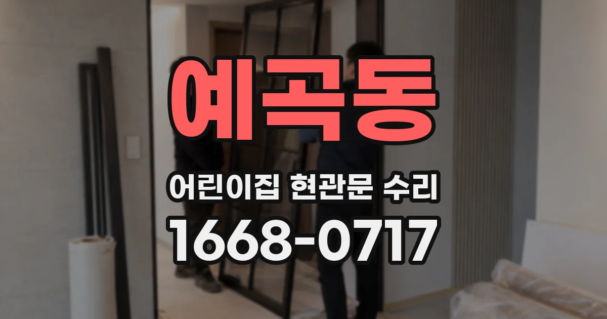 예곡동 어린이집 현관문 수리