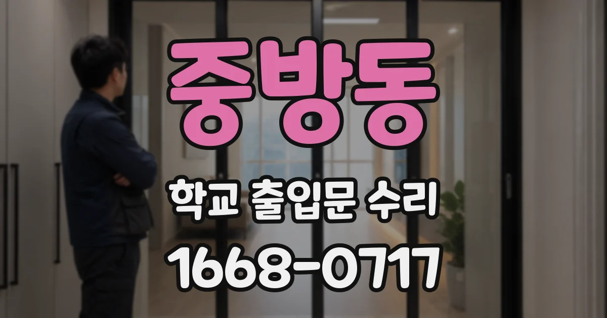 중방동 학교 출입문 수리
