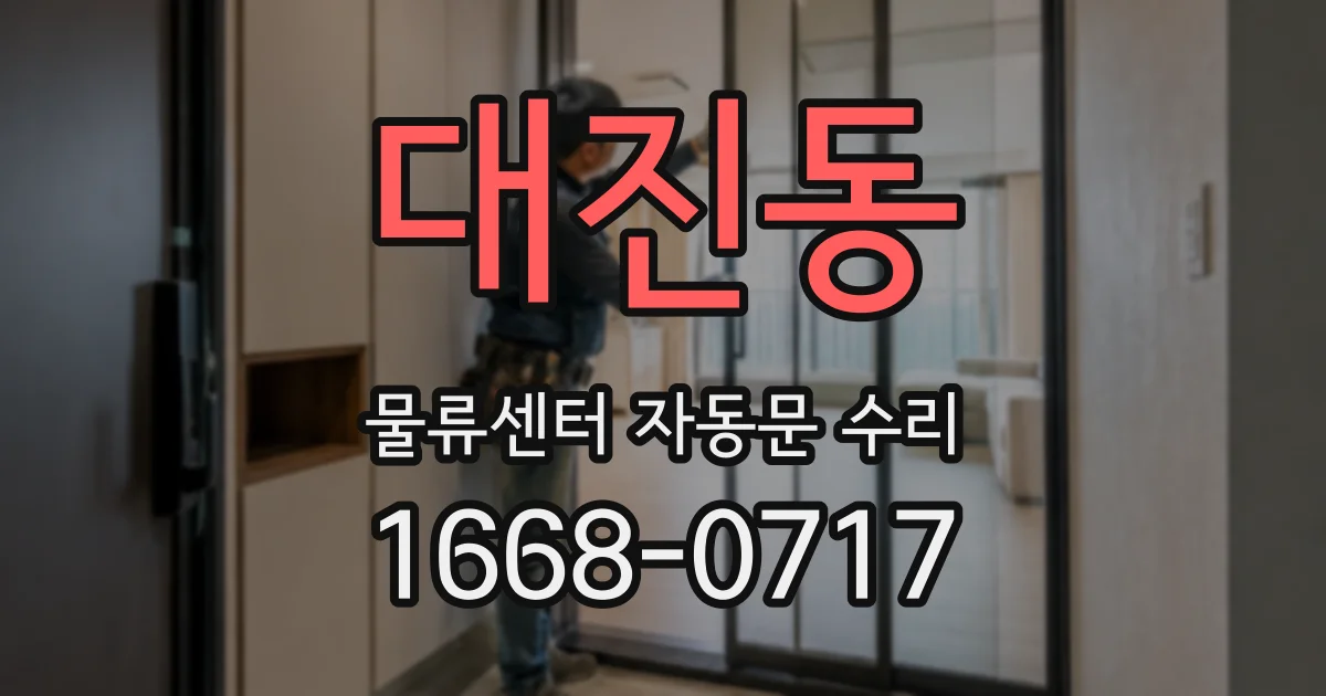 대진동 물류센터 자동문 수리