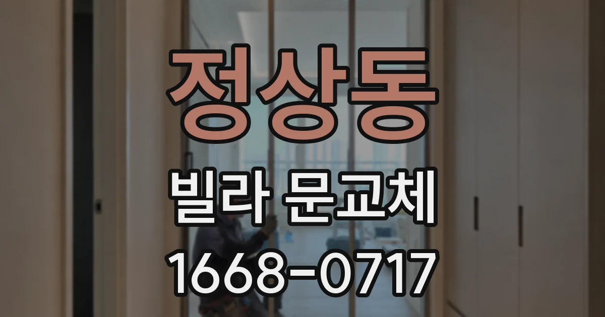정상동 빌라 문교체