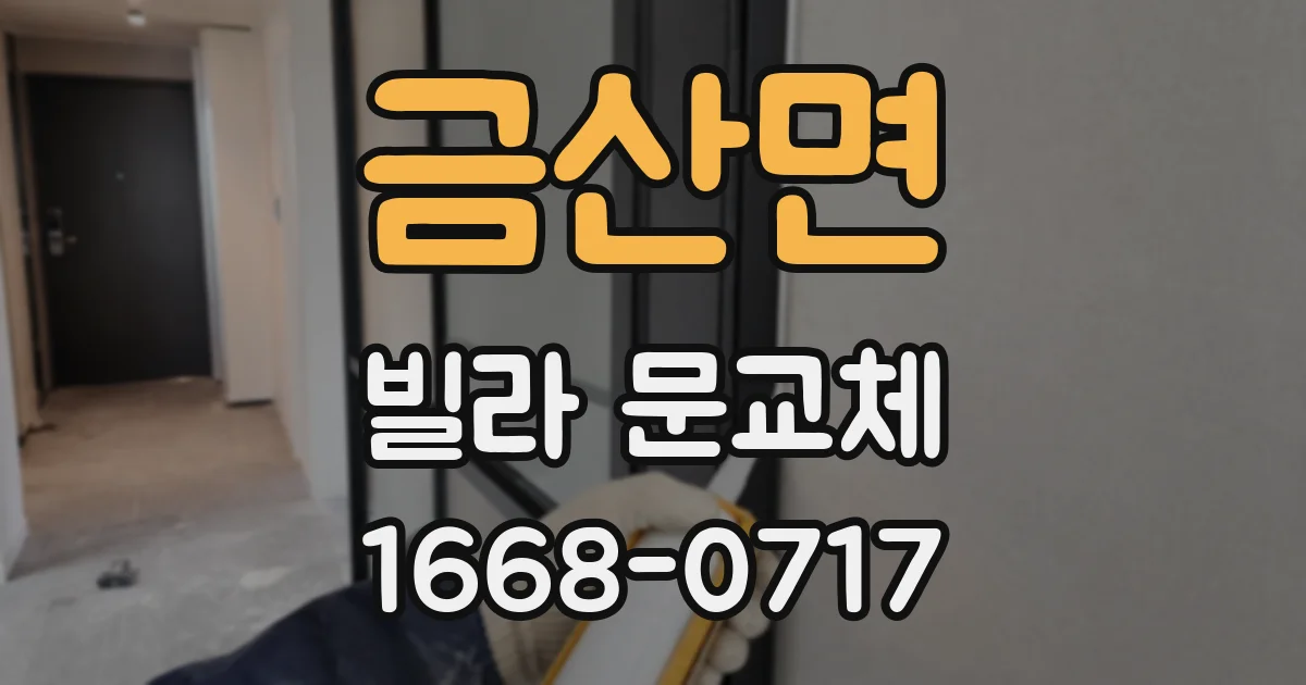 금산면 빌라 문교체