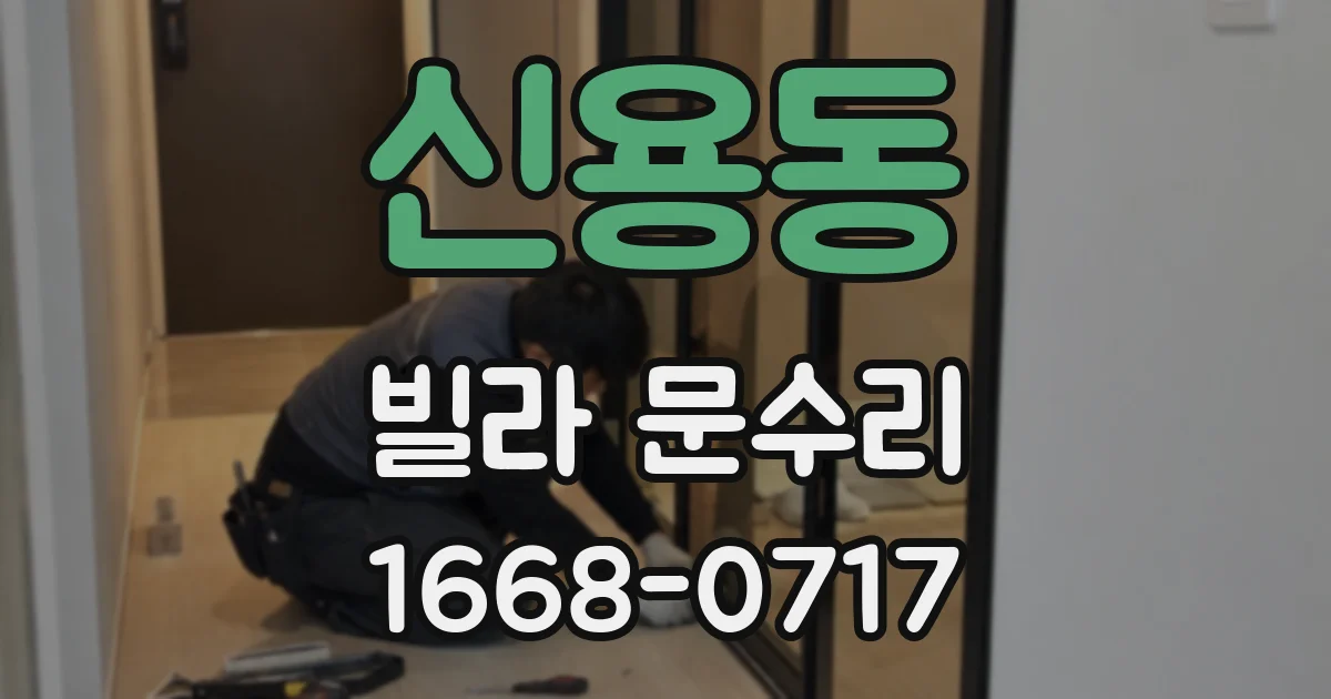 신용동 빌라 문수리