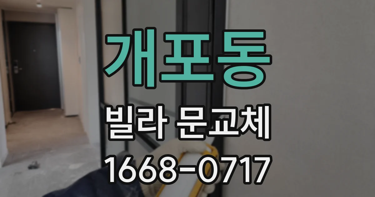 개포동 빌라 문교체