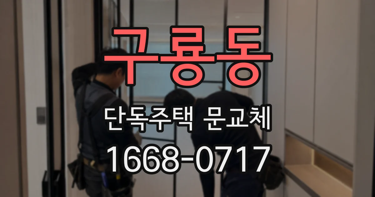 구룡동 단독주택 문교체
