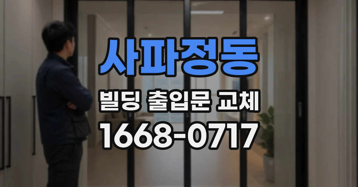 사파정동 빌딩 출입문 교체