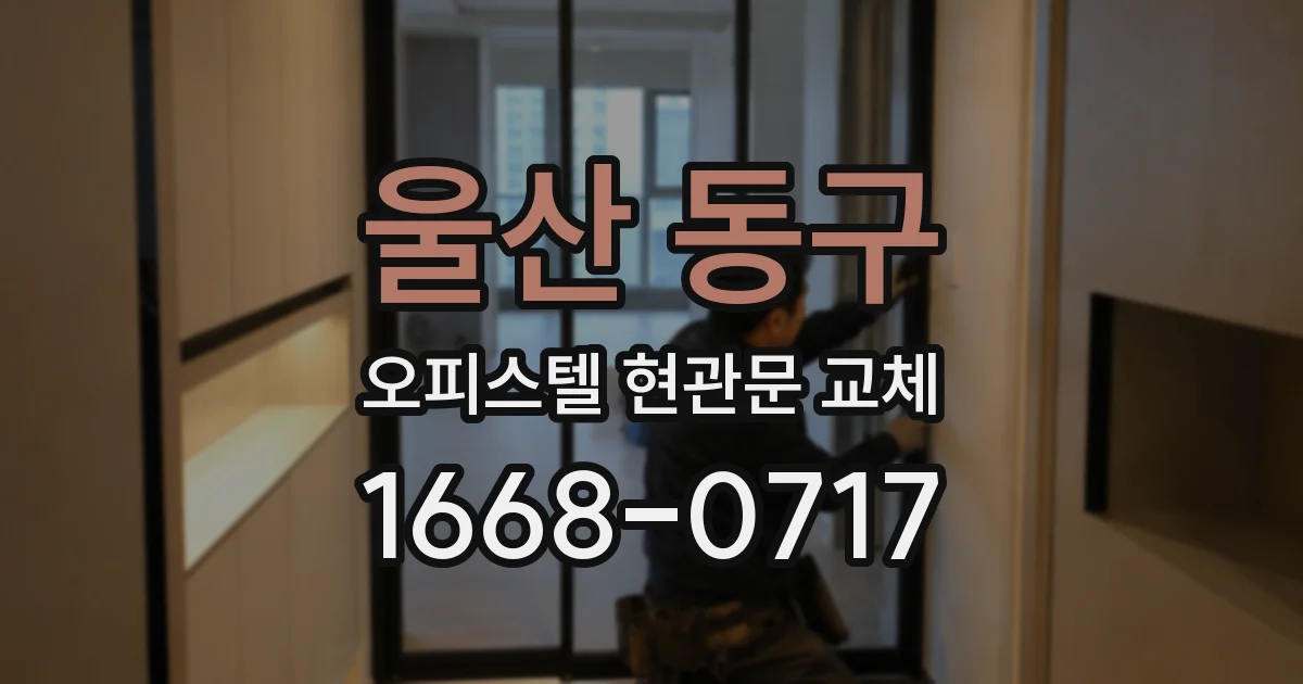울산 동구 오피스텔 현관문 교체