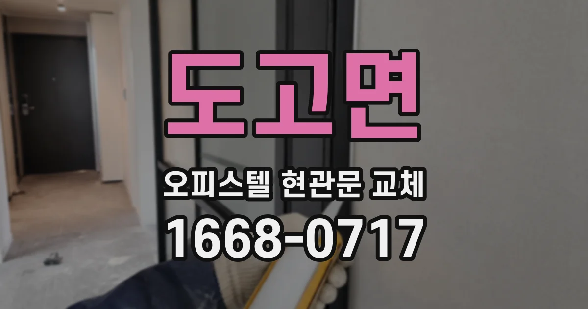 도고면 오피스텔 현관문 교체