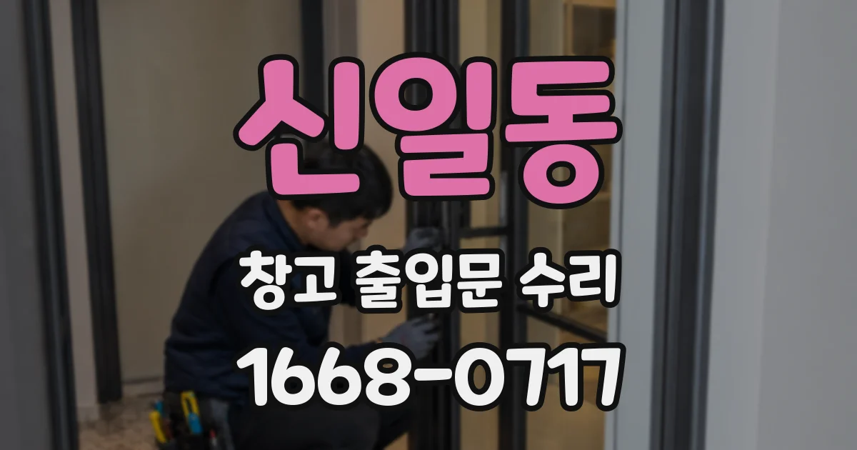 신일동 창고 출입문 수리