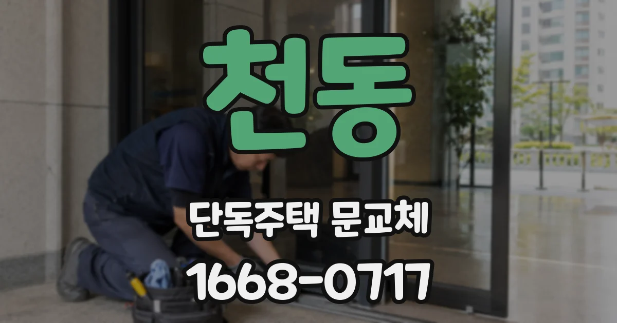 천동 단독주택 문교체
