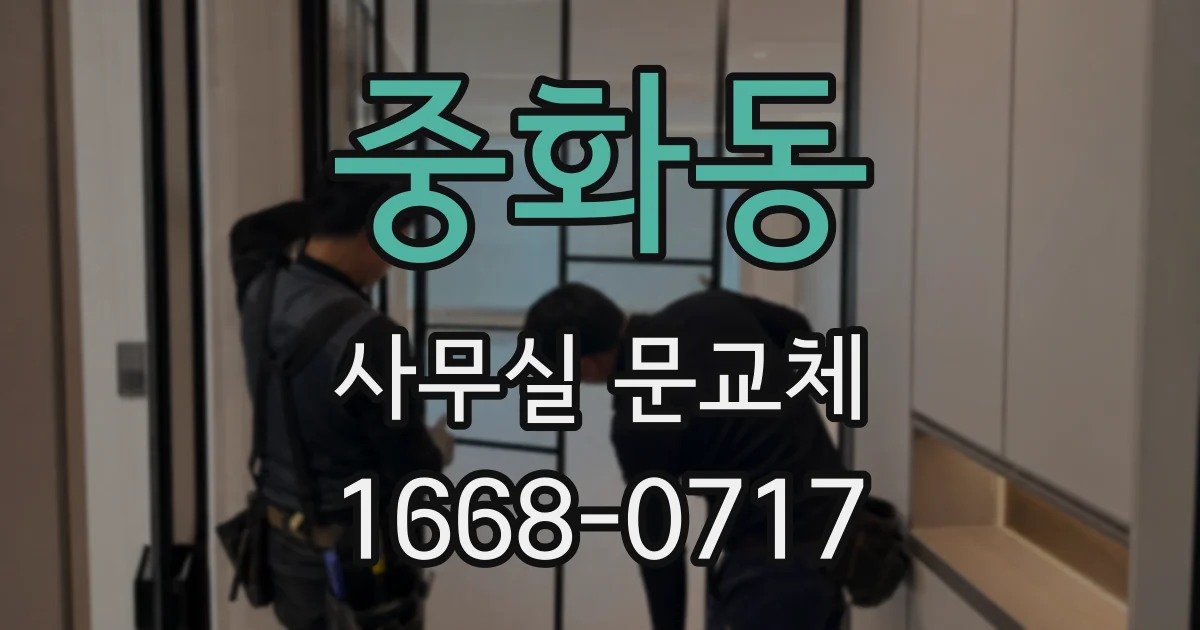 중화동 사무실 문교체