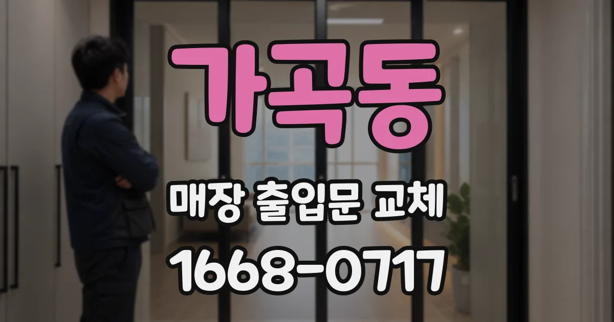 가곡동 매장 출입문 교체