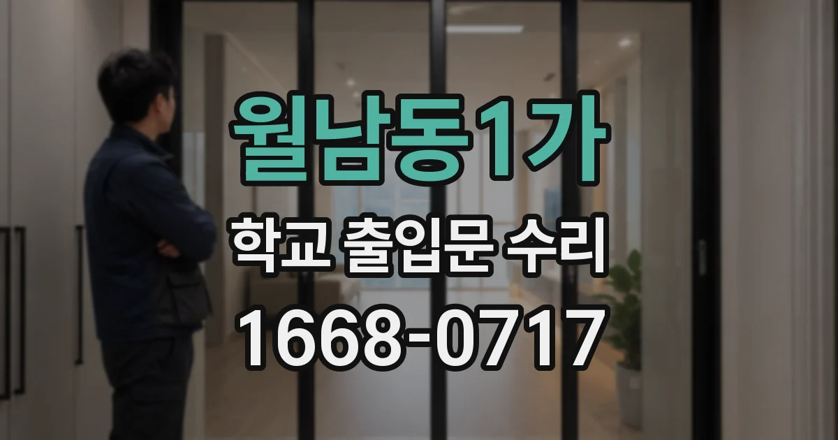 월남동1가 학교 출입문 수리