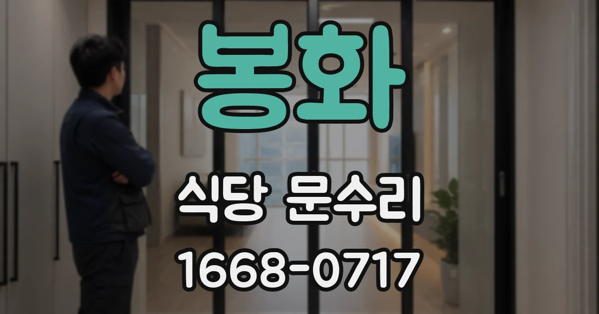 봉화 식당 문수리