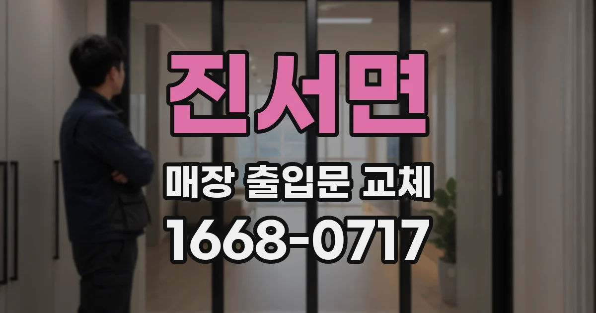 진서면 매장 출입문 교체