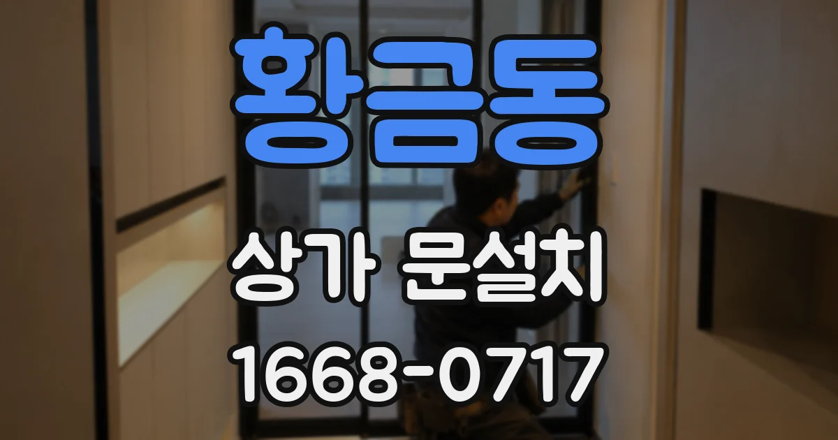 황금동 상가 문설치