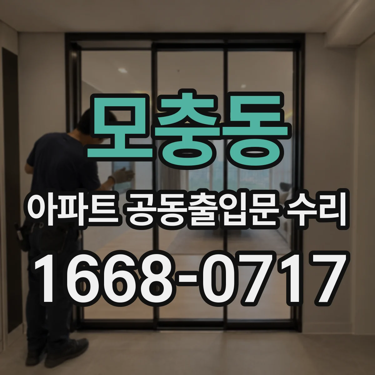 모충동 아파트 공동출입문 수리