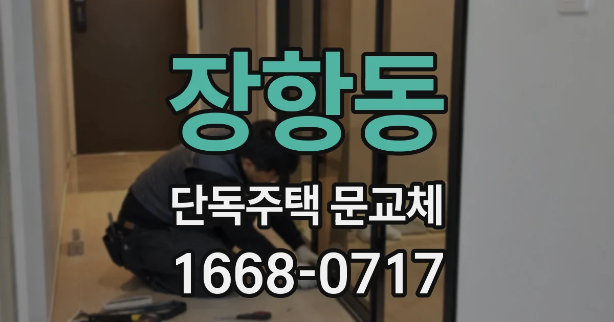 장항동 단독주택 문교체